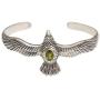 NOVICA Peridot .925 Sterling Silver Eagle Cuff Bracelet Spirit Hawk