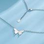 ALoveSoul 925 Sterling Silver Butterfly Necklace - Necklaces for Women Girls Minimalist Birthday Gift, Dainty Butterfly Jewelry Gifts for Women Personalized Jewelry