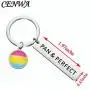 CENWA Pansexual Pride Gift Pensexual Flag Charm Keychain Gift Pan & Perfect Keychain Pansexual Jewelry Gift
