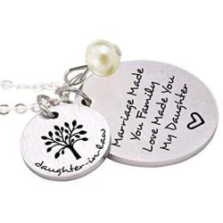 Daughter in Law Gift Marriage Made You Family Love Made You My Daughter Family Tree Pendant Necklace Wedding Gifts Daughter in Law Gifts from Mother in Law