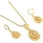 Ethiopian African Wedding Party Jewelry Set Pendant Necklace Earrings Eritrea Habesha Women Jewelry