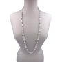 MGR MY GEMS ROCK! 36 Inch 7-8MM Matte Finnish Genuine Semi-Precious Stone Endless Infinity Long Beaded Strand Necklace.