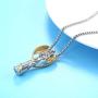 Cremation Ashes Jewelry Keepsake Memorial Urn Necklace Guardian Angel Has You in Her Arms