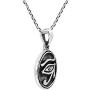AeraVida Circle Eye of Horus Egyptian Symbol .925 Sterling Silver Pendant Necklace