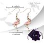 Pink Enamel Flamingo Bird Dangle Earrings Owl Earrings Unicorn Earrings Daisy Earrings Romantic Bird Jewelry for Women Girls