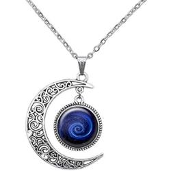 Moon Galaxy Glass Necklace Nebula Universe Pendant Space Galaxy Jewelry