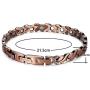 RainSo Womens Pure Copper Magnetic Therapy Bracelets for Arthritis Wristband with 3 Smarter Buckle Adjustable