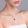 Gem Stone King 925 Sterling Silver Oval Black Onyx Pendant Necklace For Women (1.49 Cttw With 18 Inch Chain)