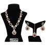 MUCH-MORE Indian Bollywood Bridal Necklace Earring with Maang Tikka Gold Tone Jewelry Set for Women