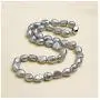 8.5-9.5mm Gray Baroque Freshwater Cultured Pearl Necklace and Bracelet Set AA+ Quality with Sterling Silver Clasp - PremiumPearl 8.5-9.5mm Gray Baroque Freshwater Cultured Pearl Necklace and Bracelet Set AA+ Quality with Sterling Silver Clasp - PremiumPearl