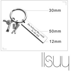 Hairdresser Gift Hairstylist Keychain Cosmetology Graduation Gift She Believed She Could So She Did Keychain Appreciation Employee Gift