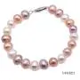 JYXJEWELRY Classic Multi-Color Pearl Necklace Bracelet Set 8-9mm Potato Shape Freshwater Cultured Pearl Jewelry Set for Women 19''