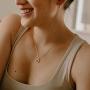EASYSO Dainty 18K Gold Pendant Necklace Minimalist Simple Choker Friendship Handmade Jewelry Gift for Women Girls