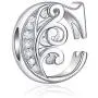 FOREVER QUEEN Initial Charms 925 Sterling Silver Letter A-Z Charms for Snake Chain Bracelet Necklace Alphabet Beads