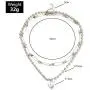 Double-layer Beads Chain Square Necklace Pendant Punk Safety Pins Chain Choker for Women Girls Exaggerated Hip Pop Jewelry Double-layer Beads Chain Square Necklace Pendant Punk Safety Pins Chain Choker for Women Girls Exaggerated Hip Pop Jewelry