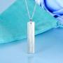EPIRORA Mothers Birthday Gift S925 Sterling Silver Necklace I Love You Mom Vertical Bar Pendant Mom Jewelry from Daughter Son Kids