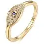 VACRONA Dainty Gold Evil Eye Ring 14K Gold Plated Simulated Sapphire Ring White CZ Micro Pave Ring Stackable Eternity Ring Protection Ring Gift for Her VACRONA Dainty Gold Evil Eye Ring 14K Gold Plated Simulated Sapphire Ring White CZ Micro Pave Ring Stackable Eternity Ring Protection Ring Gift for Her