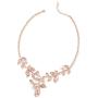 Shop LC ION Plated Yellow Rose Gold Stainless Steel Leaf Earrings Necklace for Women Fashion Costume Jewelry Set 22''