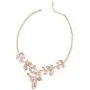 Shop LC ION Plated Yellow Rose Gold Stainless Steel Leaf Earrings Necklace for Women Fashion Costume Jewelry Set 22''