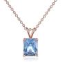 TOUPOP Birthday Gifts for Women s925 Sterling Silver Rose Gold Plated Choker Necklace with Square Cut Birthstone Gifts for Women Girls Birthday Mom