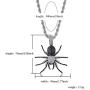 JINAO Hip Hop Iced Out Spider Design Pendant Necklace with Micropave Simulated Diamond