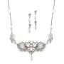 Mariell Freshwater Pearl and Crystal Wedding Jewelry Set for Brides - Handmade Necklace and Earrings