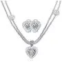 UNY Designer Inspired Classic Elegant Cable Wire Heart Women Jewelry Sets Short Necklace 40cm and Earring UNY Designer Inspired Classic Elegant Cable Wire Heart Women Jewelry Sets Short Necklace 40cm and Earring