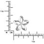 Sterling Silver 19mm Open Plumeria Pendant Necklace, 16+2'' Extender