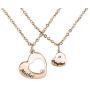 Zuo Bao Mother Daughter Necklace Mommy and Me Matching Heart Necklace