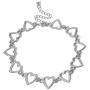 Konpicca Heart Choker Necklace - Simple Geometric Circle Choker Statement Clavicle Necklace for Women Girls Necklace Jewerly