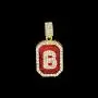 HH Bling Empire Hip Hop Iced Out Gold Ruby Letter Pendant Chains for Men Women with Diamond Tennis in Initials A to Z HH Bling Empire Hip Hop Iced Out Gold Ruby Letter Pendant Chains for Men Women with Diamond Tennis in Initials A to Z
