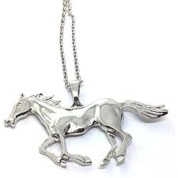 Horse Pendant Horse Necklaces for Girls Teen Birthday Gift (Silver, Gold)
