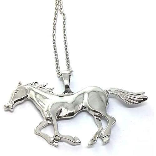 Horse Pendant Horse Necklaces for Girls Teen Birthday Gift (Silver, Gold)