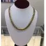 GOLD IDEA JEWELRY 14k Gold Plated Stainless Steel Thick Miami Cuban Link Chain with Lab Diamond Clasp Mens Hip Hop Necklace or Bracelet