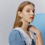 DAMLENG 8 Pairs Creative Cute Chic Boho Daisy Flower Dangle Drop Earrings Sets Unique Charm Acrylic Tiny Sunflower Dangle Earring Jewelry for Women Girls