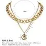 LILIE&WHITE Gold Coin Necklace for Women Fashion Curb Chain Necklaces Chunky Chain Choker Necklaces Jewelry Gift