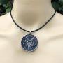 Church of Satan Jewelry The Sigil of Baphomet SAMAEL-LILITH Inverted Pentacle Pentagram Star Satanic Devil LaVeyan Satanism Wicca Witchcraft Pewter Mens Pendant Necklace charm men w Black PVC Cord