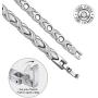Jecanori Titanium Magnetic Bracelets for Women Arthritis Bracelet 100% Pure Titanium Magnetic Therapy Bracelets for Pain Relief with 3500 Gauss Magnets Adjustable Lightweight Bracelet