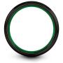Chroma Color Collection Tungsten Carbide Wedding Band Ring 8mm for Men Women Green Red Fuchsia Copper Teal Blue Purple Black Center Line Dome Black Brushed Polished