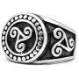 Gungneer Irish Triskele Ring Celtic Jewelry for Men Stainless Steel Protection Scandinavian Amulet Accessory