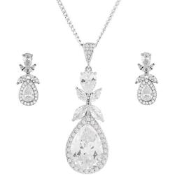 Miss Rabbit Crystal Jewelry Set for Women Necklace and Earrings with Elegant Box, Wedding Jewelry Set, Shinny White Gold Plated Jewelry Sets