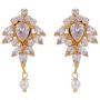 Efulgenz Indian Bollywood 14 K Gold Plated Cubic Zirconia Faux Ruby Emerald Pearl Choker Necklace Earring Bridal Jewelry Set
