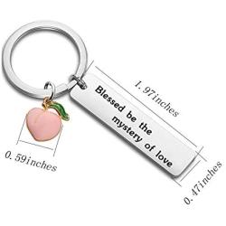 KUIYAI Peach Keychain Blessed Be The Mystery of Love Movie Comics Gift Inspiration Keychain