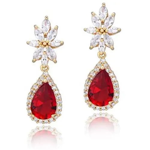 Womens Cubic Zirconia Bridal Earrings - Elegant Sterling Silver CZ Wedding Party Prom Earrings for Bride Bridesmaids Crystal Rhinestone Floral Cluster Chandelier Dangle Drop Earrings for Women Girls Womens Cubic Zirconia Bridal Earrings - Elegant Sterling Silver CZ Wedding Party Prom Earrings for Bride Bridesmaids Crystal Rhinestone Floral Cluster Chandelier Dangle Drop Earrings for Women Girls