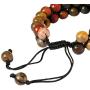 SUNYIK 8mm Round Stone Adjustable Bracelet for Unisex, Double Layers Beads Macrame Friendship Bracelets, 7''-10'' Strand