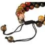 SUNYIK 8mm Round Stone Adjustable Bracelet for Unisex, Double Layers Beads Macrame Friendship Bracelets, 7''-10'' Strand SUNYIK 8mm Round Stone Adjustable Bracelet for Unisex, Double Layers Beads Macrame Friendship Bracelets, 7''-10'' Strand