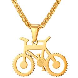 UMtrade Bicycle Jewelry Men Cycling Enthusiast Pendant Stainless Steel Bike Necklace