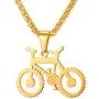 UMtrade Bicycle Jewelry Men Cycling Enthusiast Pendant Stainless Steel Bike Necklace