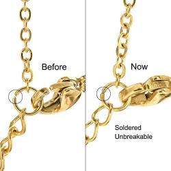 Dainty Heart Pendant Necklace for Women, HEWIC 18k Gold Plated Stainless Steel Handmade Small Butterfly Charm with Unbreakable Chain Delicate Girl Necklace Minimalist Jewelry Gift