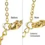 Dainty Heart Pendant Necklace for Women, HEWIC 18k Gold Plated Stainless Steel Handmade Small Butterfly Charm with Unbreakable Chain Delicate Girl Necklace Minimalist Jewelry Gift